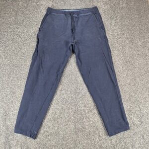 Mack Weldon Ace Sweatpants Mens Large Navy Blue Joggers Stretch